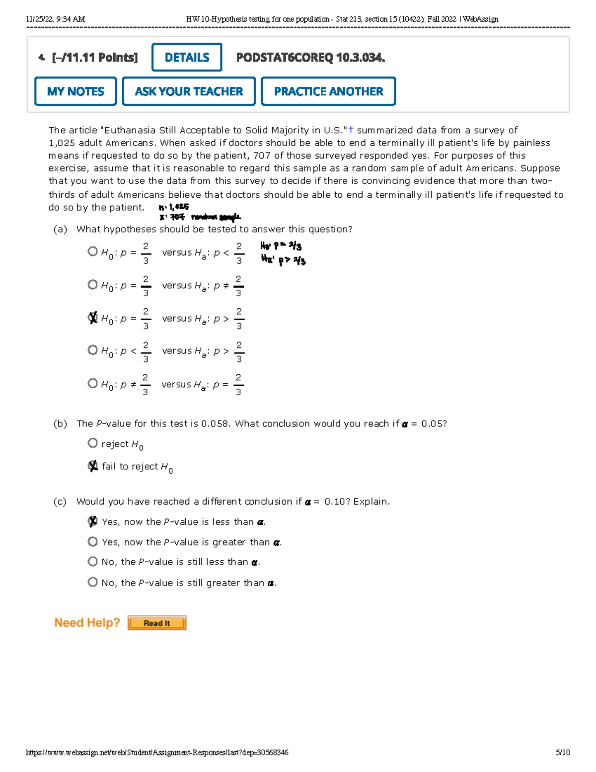 Statistics HW 10 Q4 - $0 - Studocu