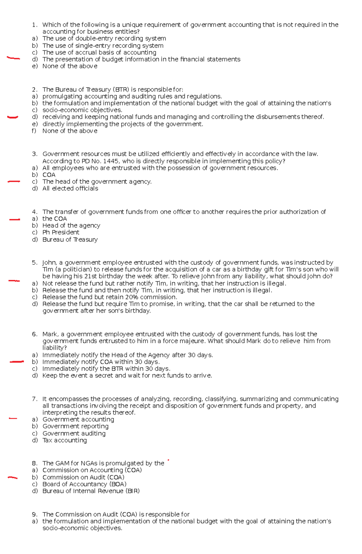 CHAP 1 AND 2 - acctg - Which of the following is a unique requirement ...