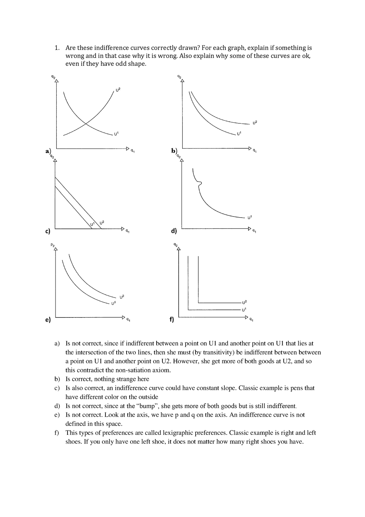 Exercises I with answers - Are these indifference curves correctly ...