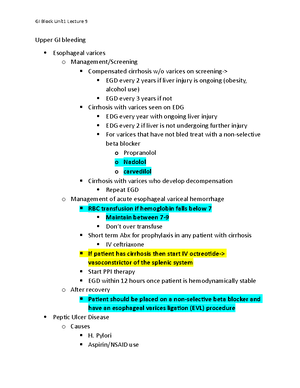 Unit1Lecture 4Pepticc Disorders Part I - GI Block Unit 1 Lecture 4 ...