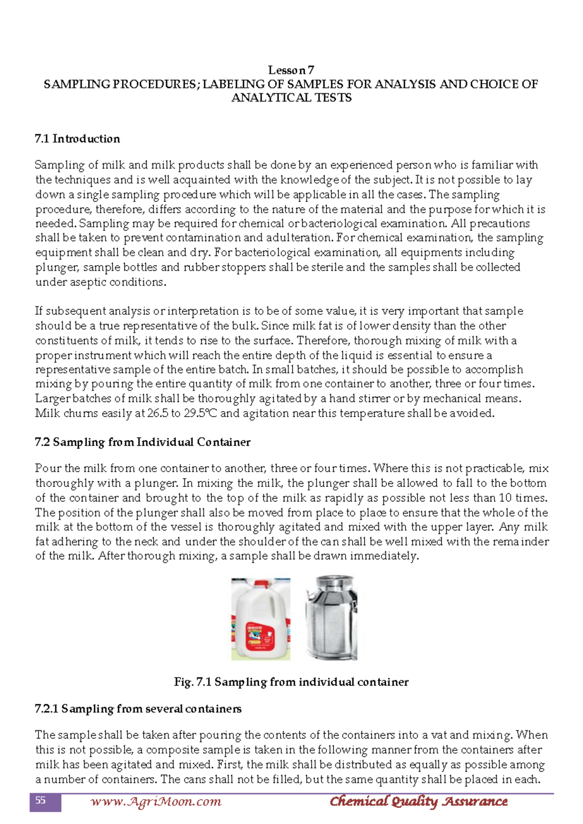 Lesson 7 - Lesson 7 SAMPLING PROCEDURES; LABELING OF SAMPLES FOR ...