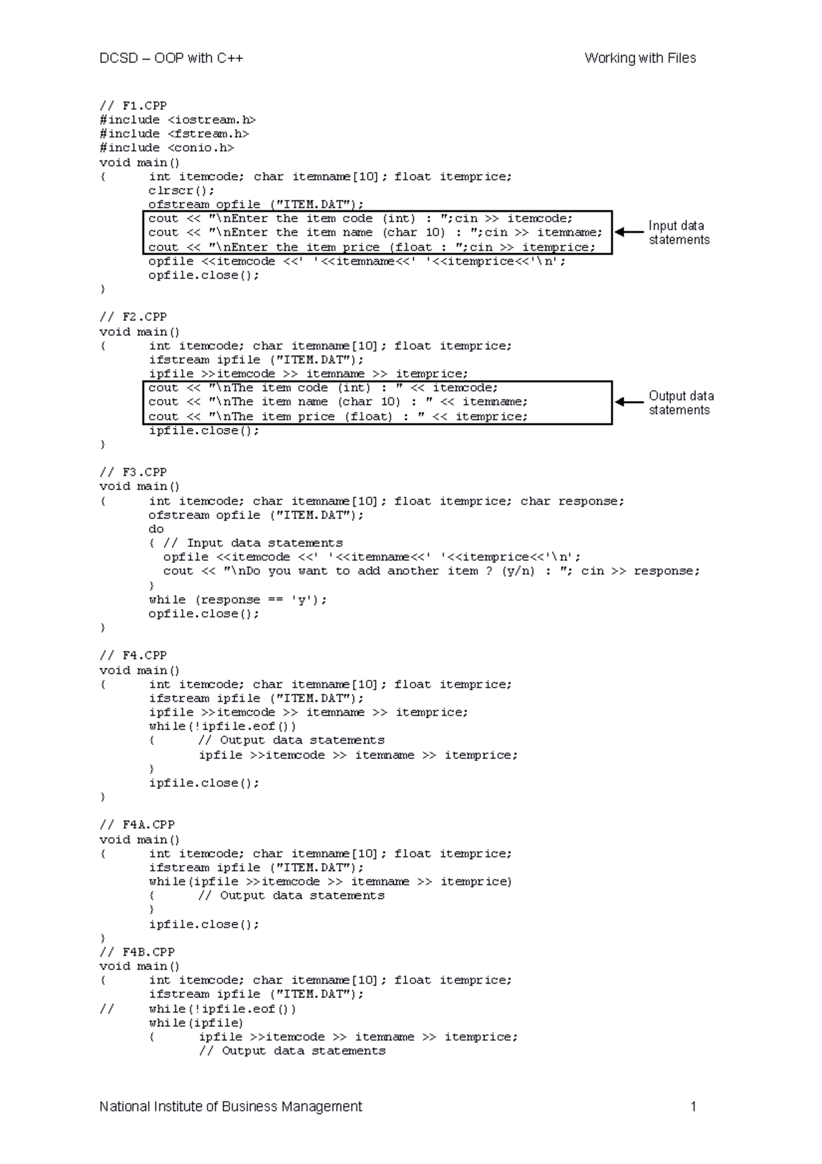 Files Handout New C/C++ Programming // F1 include include Studocu