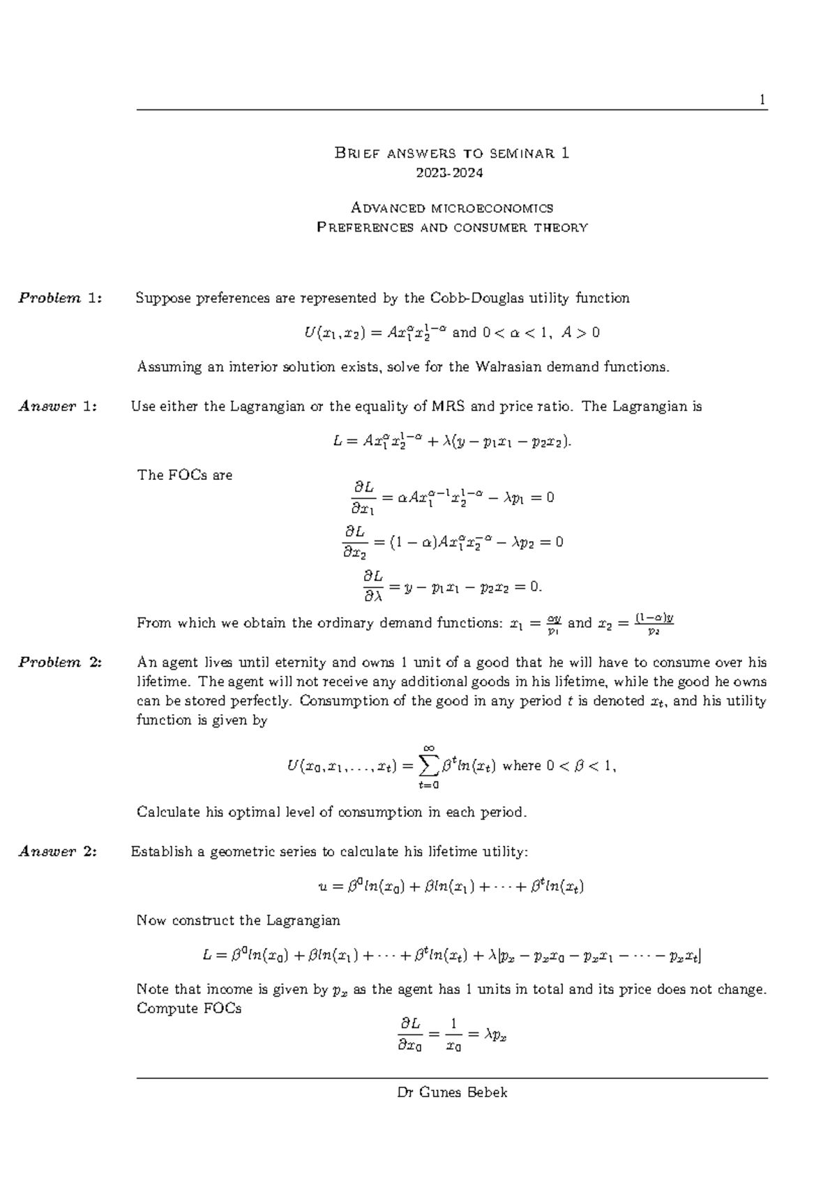 Brief+answers+to+problem+set+1 - 1 Brief answers to seminar 1 2023 ...