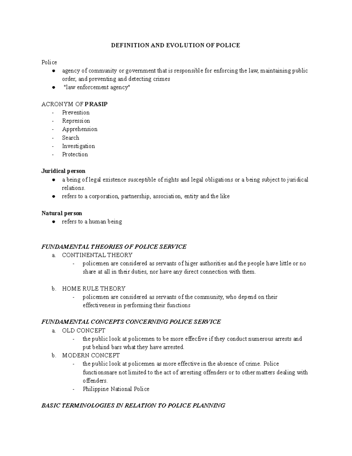 Lecture 1 - Law Enforcement Organization and Administration ...