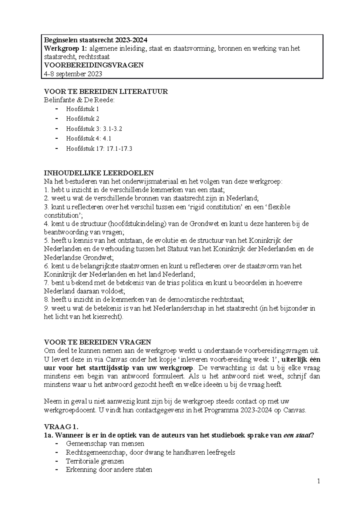 Week 1 Voorbereidingsvragen 20232024 definitief Beginselen