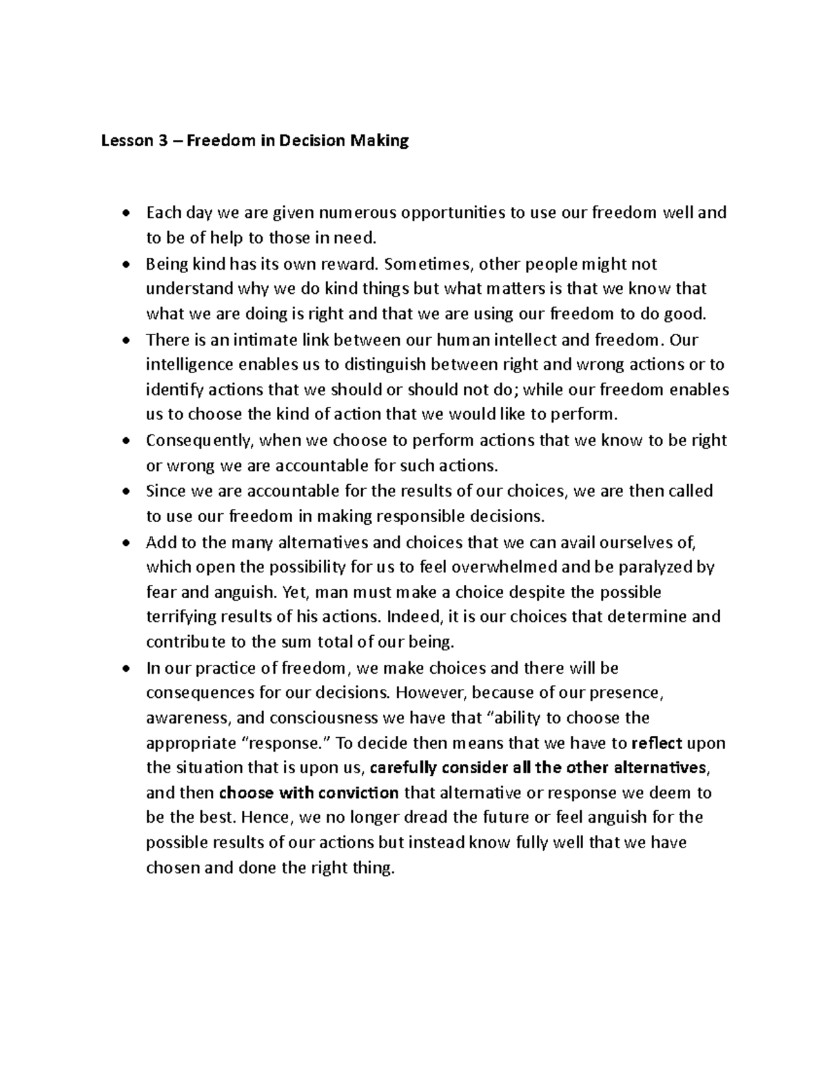 Lesson+3+Schoology+Notes (1) - Lesson 3 – Freedom in Decision Making ...