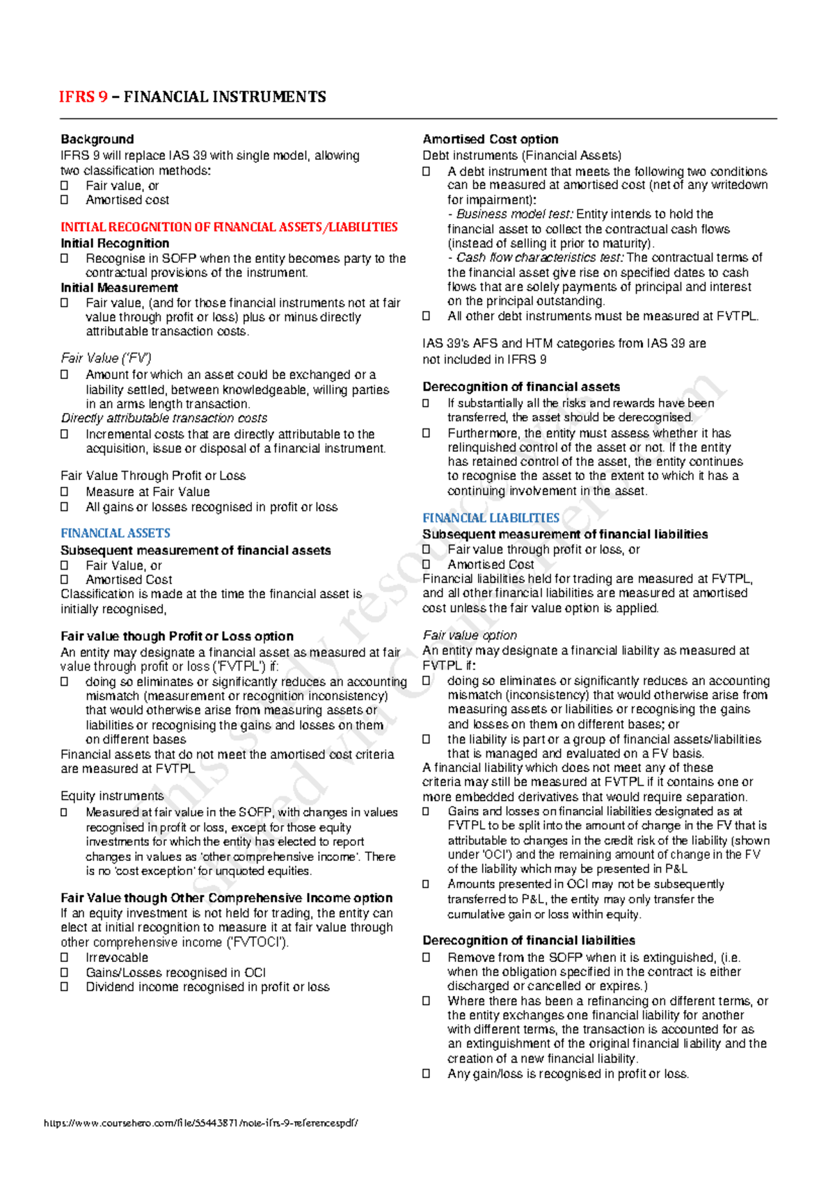Note ifrs 9 references corporate finance IFRS 9 FINANCIAL