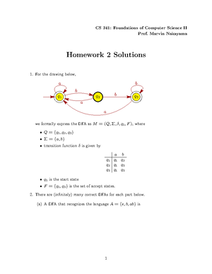 Hw01 - Homework 1 About Chapter 1 For CS341 - CS 341: Foundations Of ...