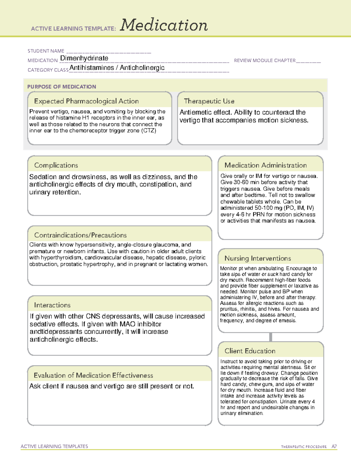 dimenhydrinate-med-sheet-active-learning-templates-therapeutic