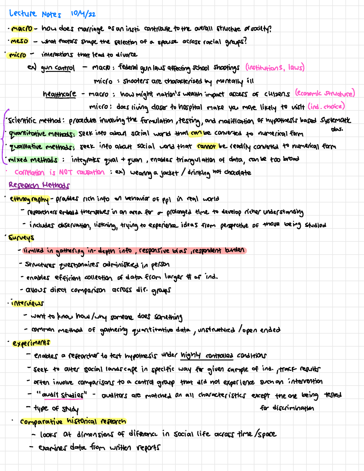 Sociology macro, micro:meso, societies notes - Lecture Notes 10M/ 22 ...