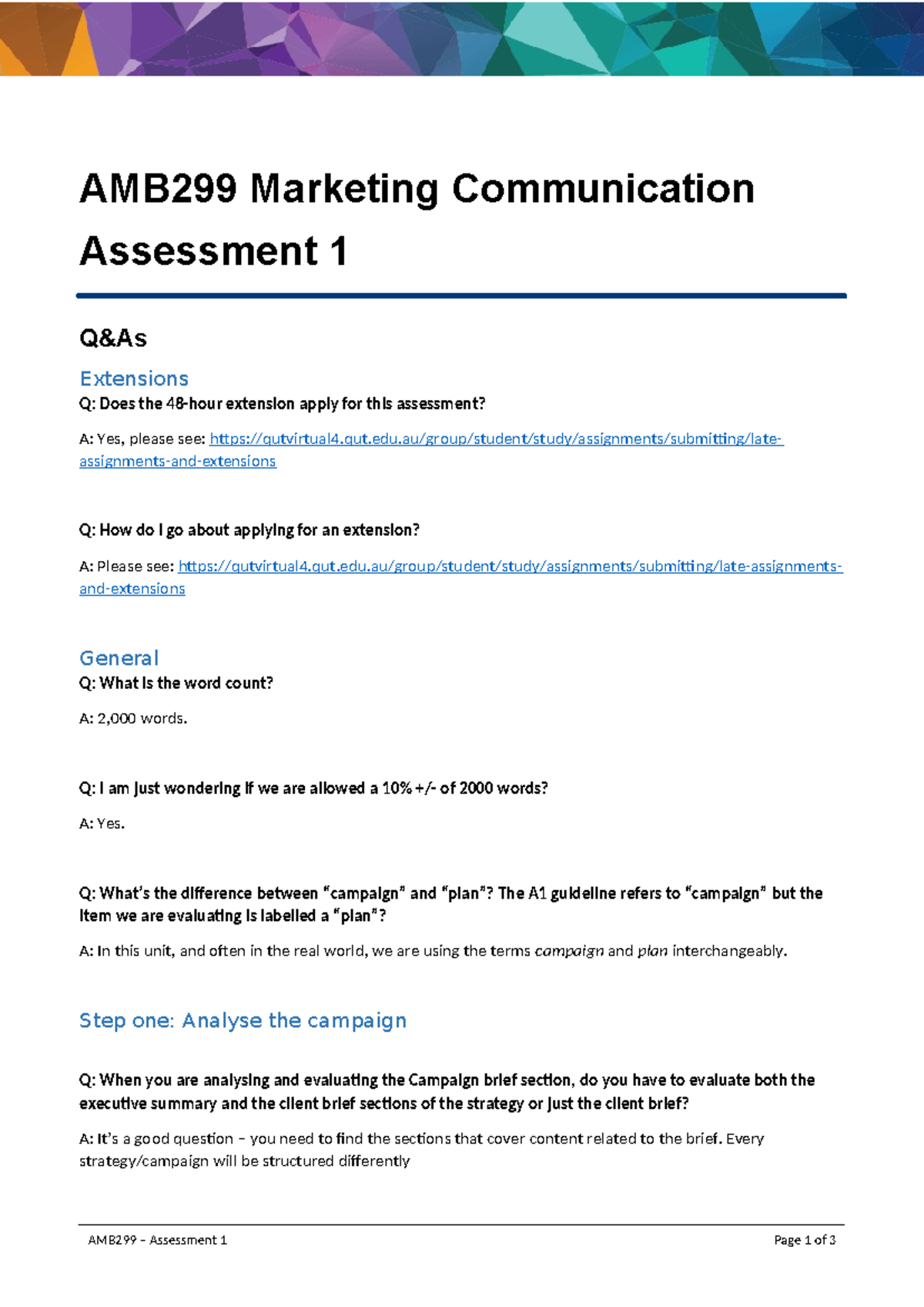 AMB299 Assessment 1 Q&A - AMB299 Marketing Communication Assessment 1 Q ...