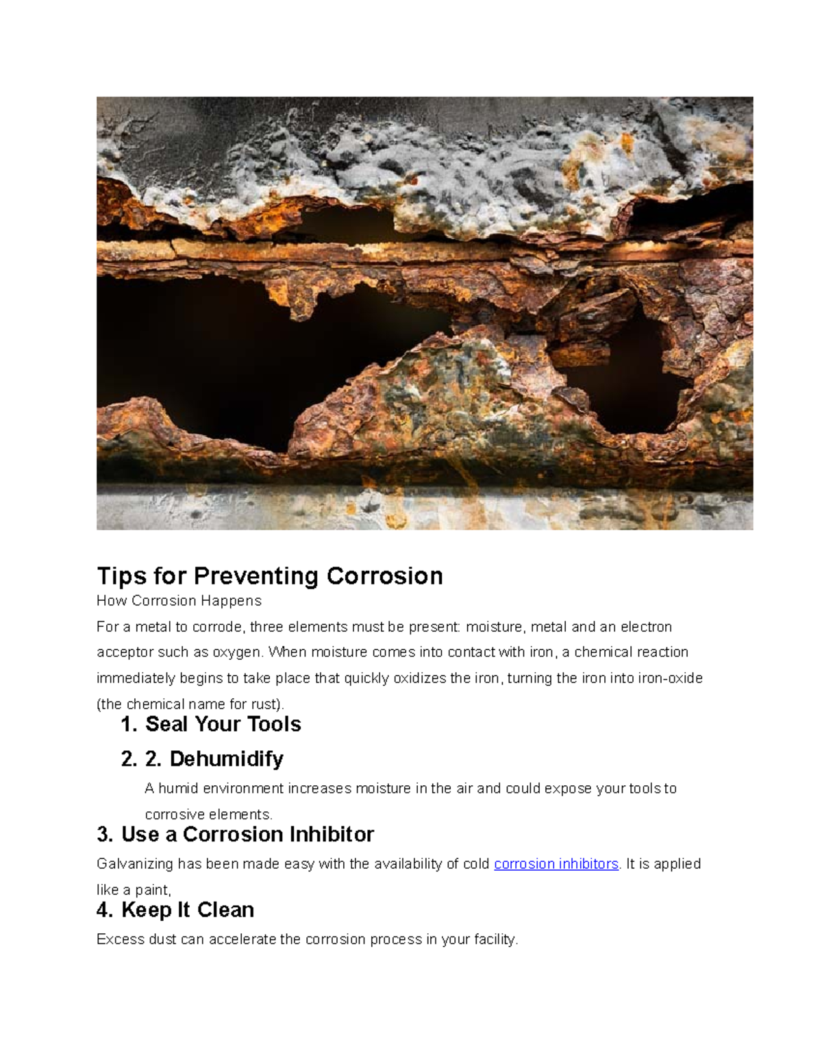 Corrosion Science Tips For Preventing Corrosion How Corrosion