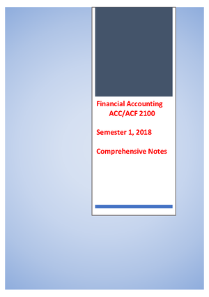 Sample/practice Exam - ACC2100 /ACF 2100 Financial Accounting Practice ...