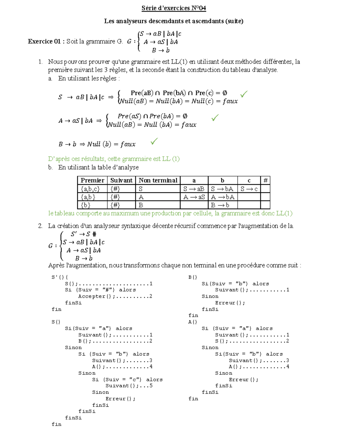 Td4 Solution - Summary Étude Des Systèmes Complexes : Applications Aux ...