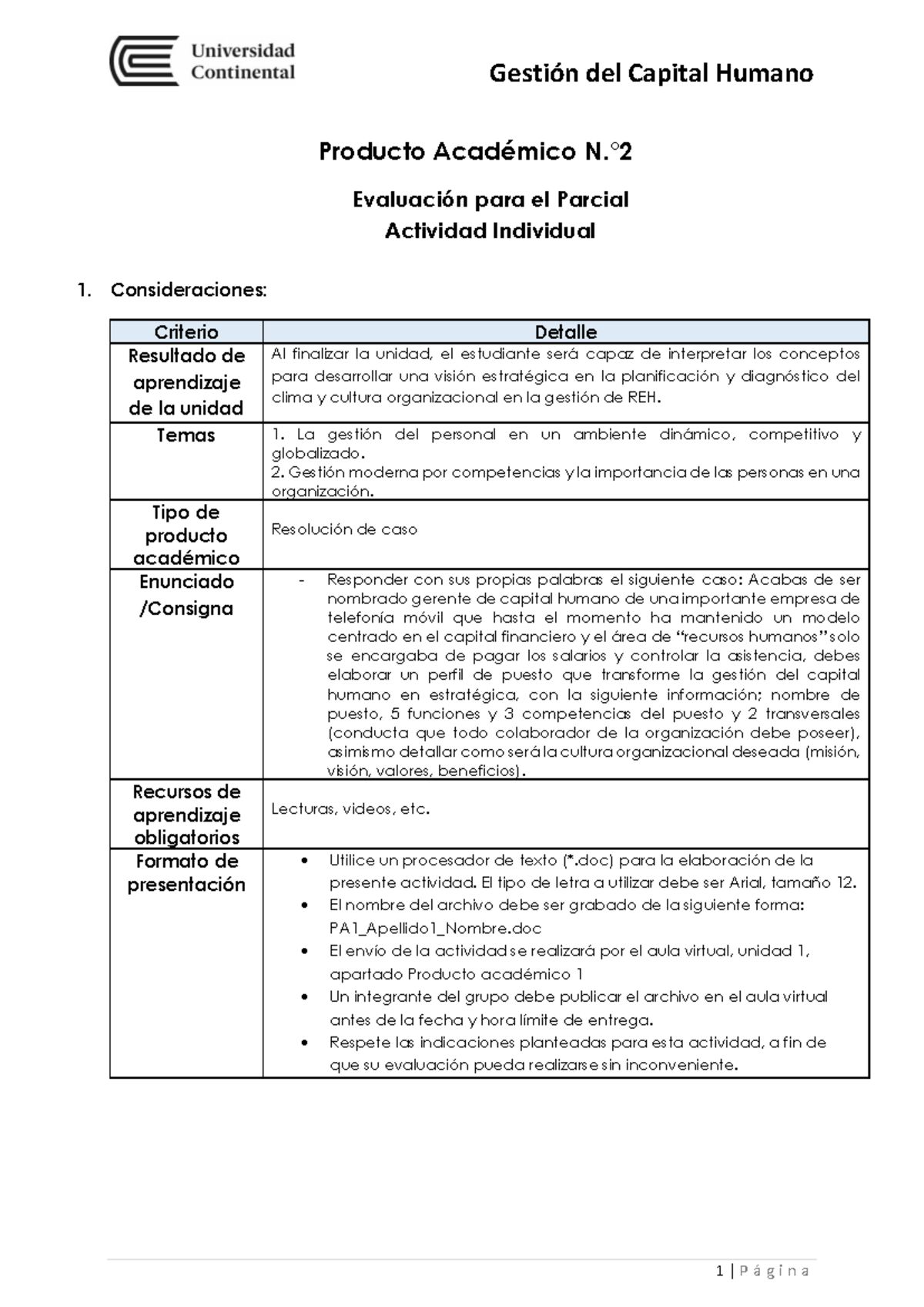 Pa 02 Gestión Del Capital Humano Gestión Del Capital Humano 1 P á G