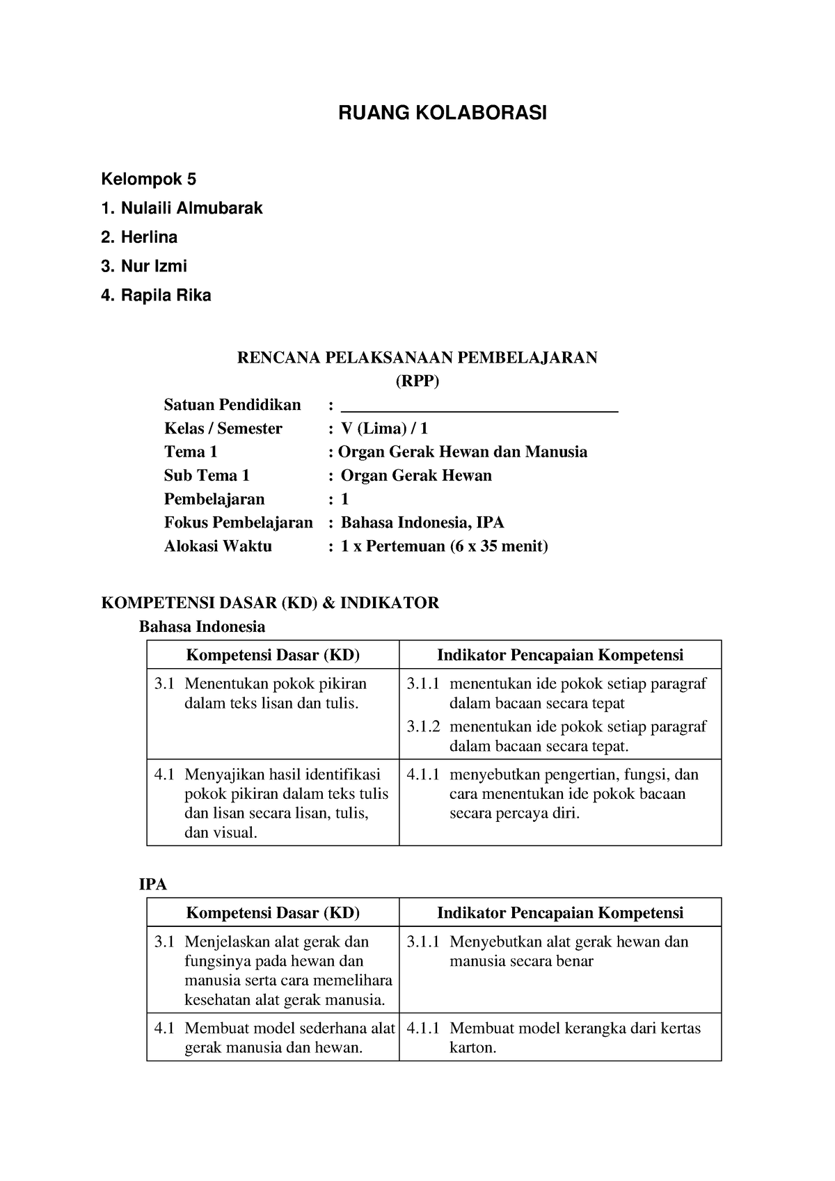 01.03.b.3-T1-3a Ruang Kolaborasi (LK 2,3,4) - RUANG KOLABORASI Kelompok ...