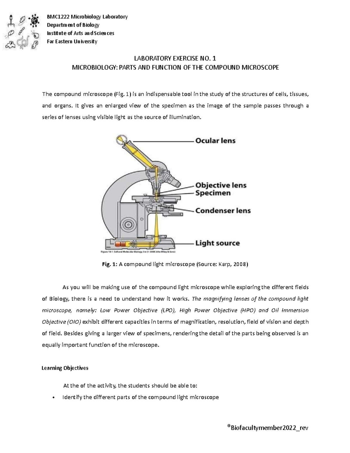 Macuha JOHN Mathew Microlab 1 Microscope Department of Biology