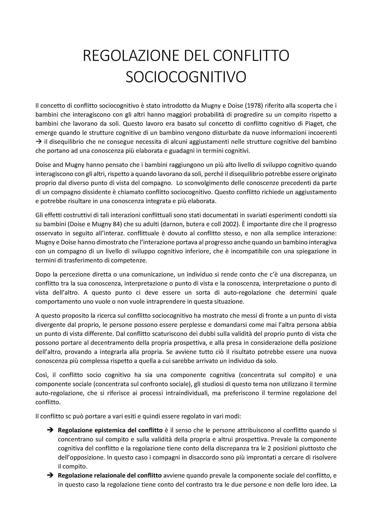 riassunto dell articolo di psicologia dello sviluppo