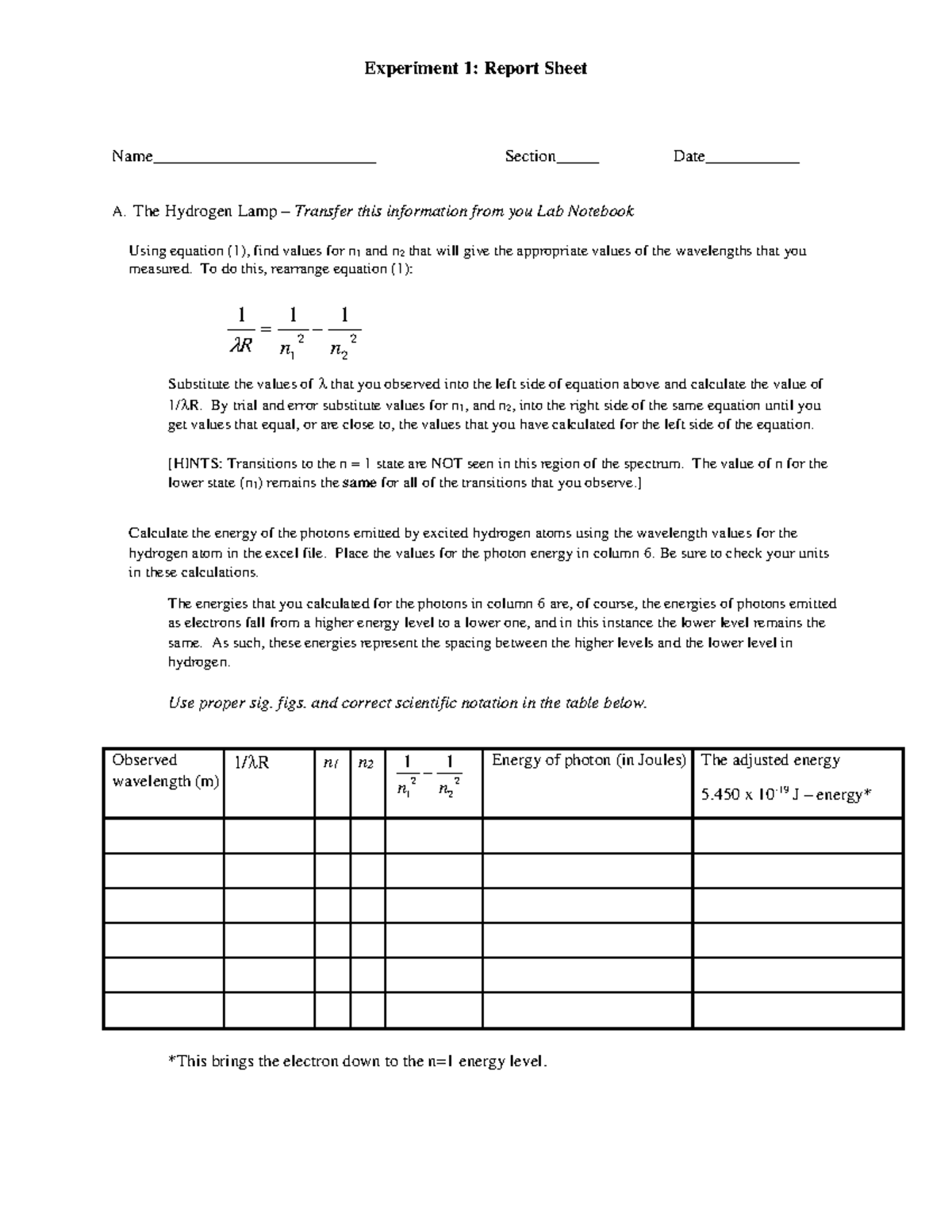 experiment 37 report sheet