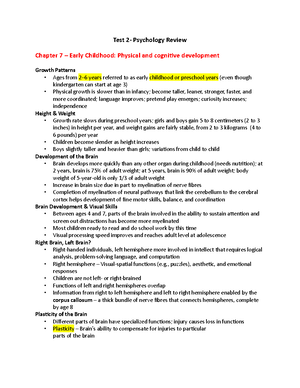 10 - Developmental Psychology Notes - Developmental Psychology Chapter ...