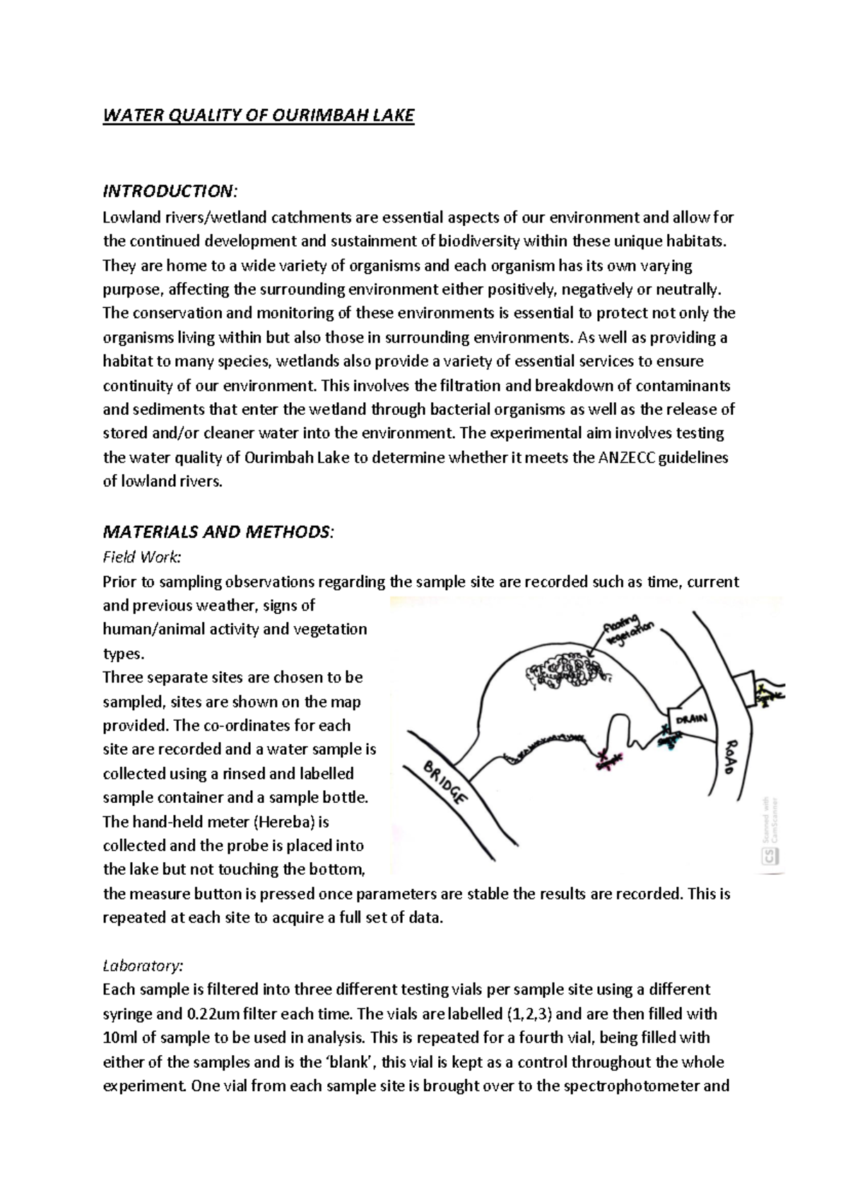 Lab Report Water Quality Warning TT undefined function 32