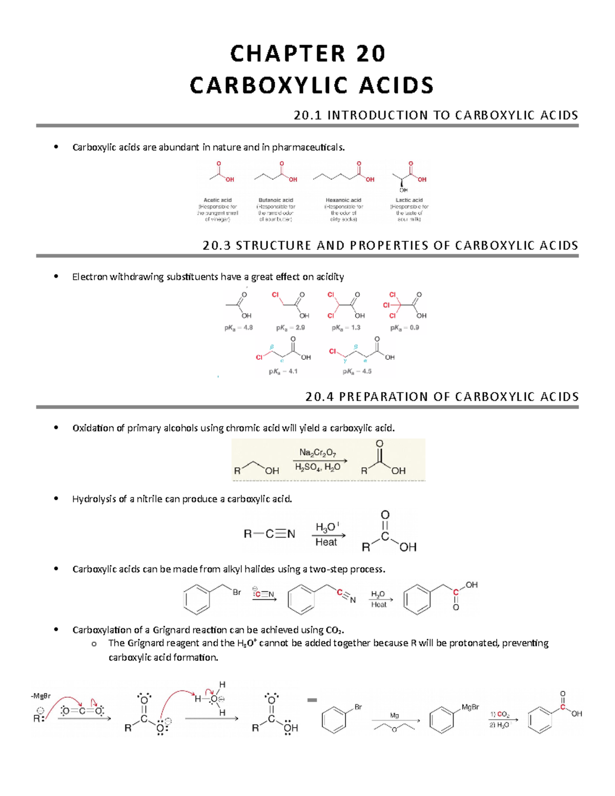Chapter 20 - CHAPTER 20 CARBOXYLIC ACIDS 20 INTRODUCTION TO CARBOXYLIC ...