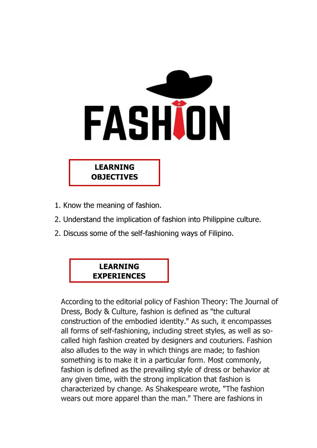 Fashion AH Philippine Popular Culture LEARNING OBJECTIVES LEARNING   Thumb 1200 1696 