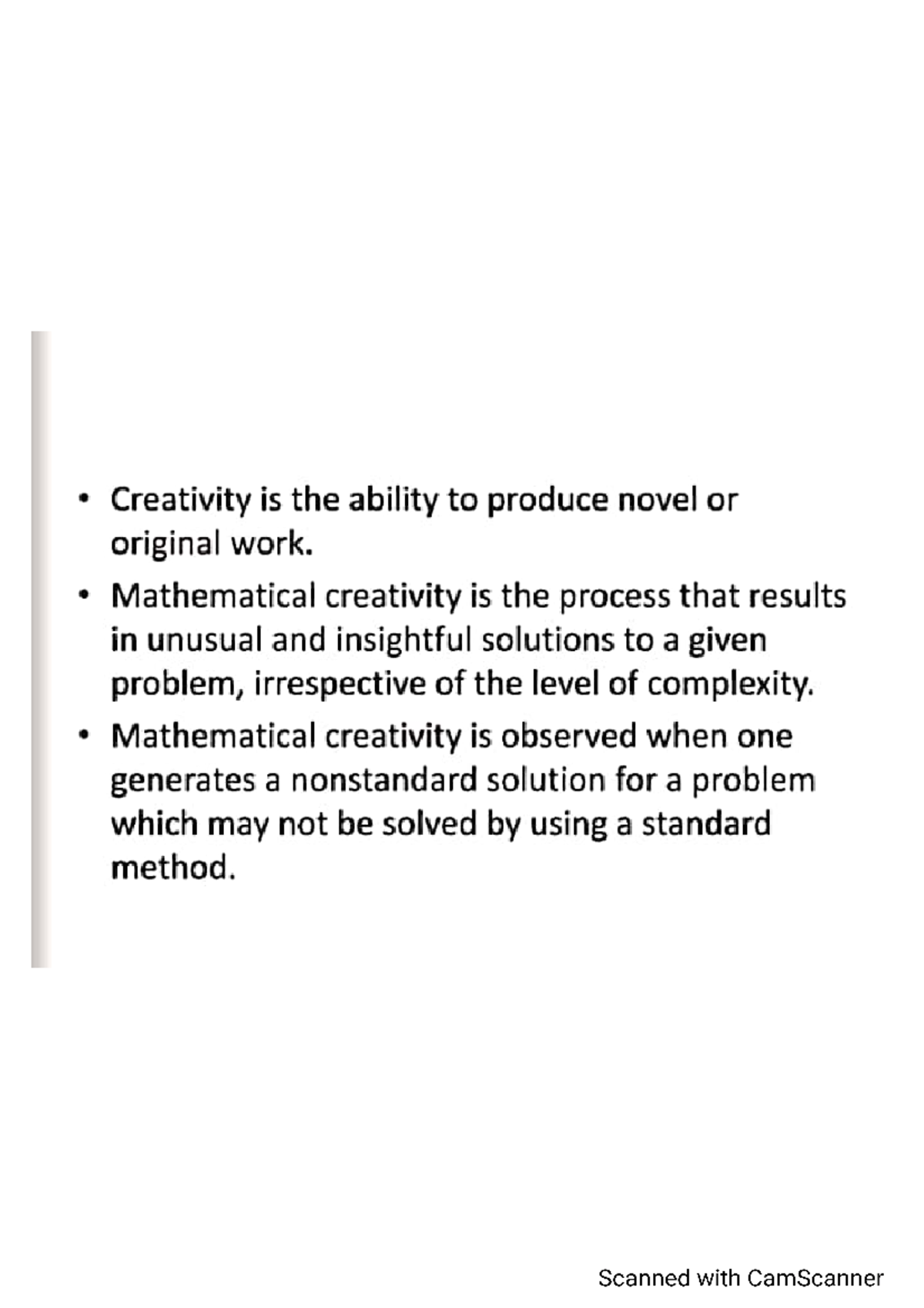 Creativity - Lecture Notes - B.Ed - Studocu