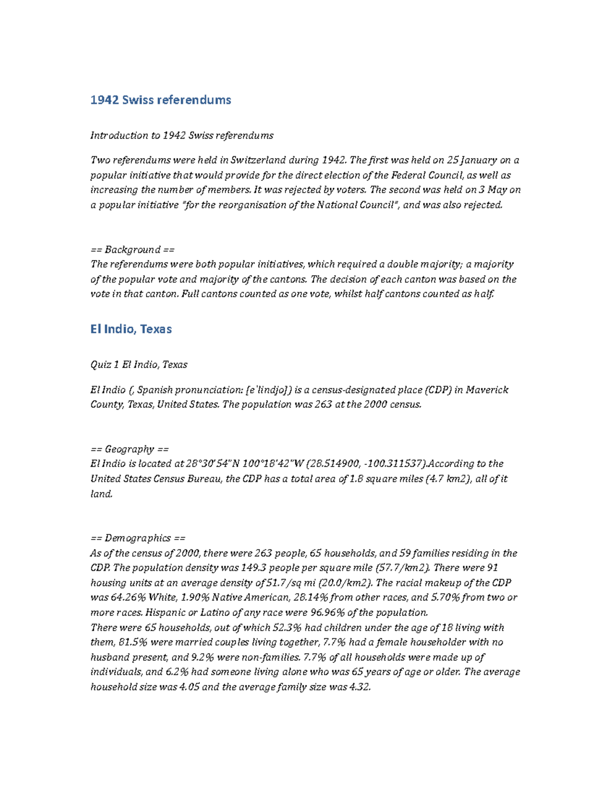 HIST123Notes 1942 Swiss referendums 1942 Swiss referendums