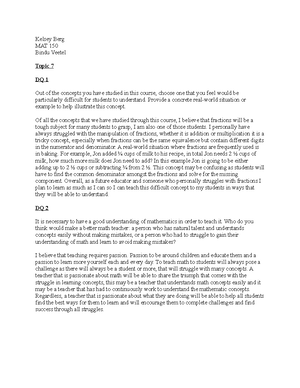 MAT-150-T2-Project 1-Multiple Ways to Teach a Concept Video Links ...