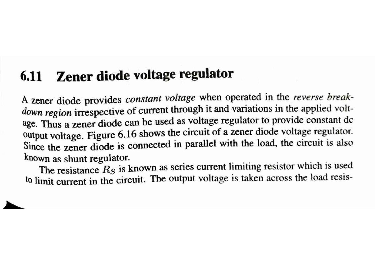 Zener voltage regulator Basics Of Electrical & Electronics