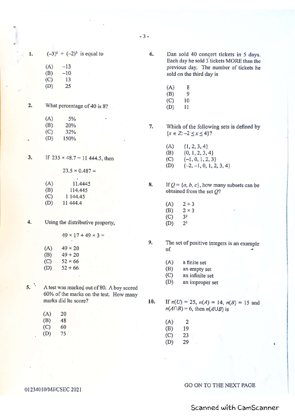 June 2021 p1 - maths p1 past papers - Mathematics - Studocu