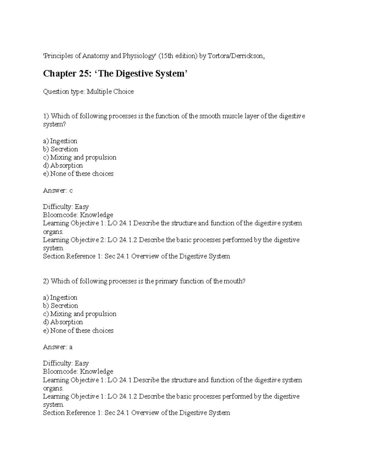 22Tortora Anatomy Physiology Chapter 24The Digestive System-1 ...