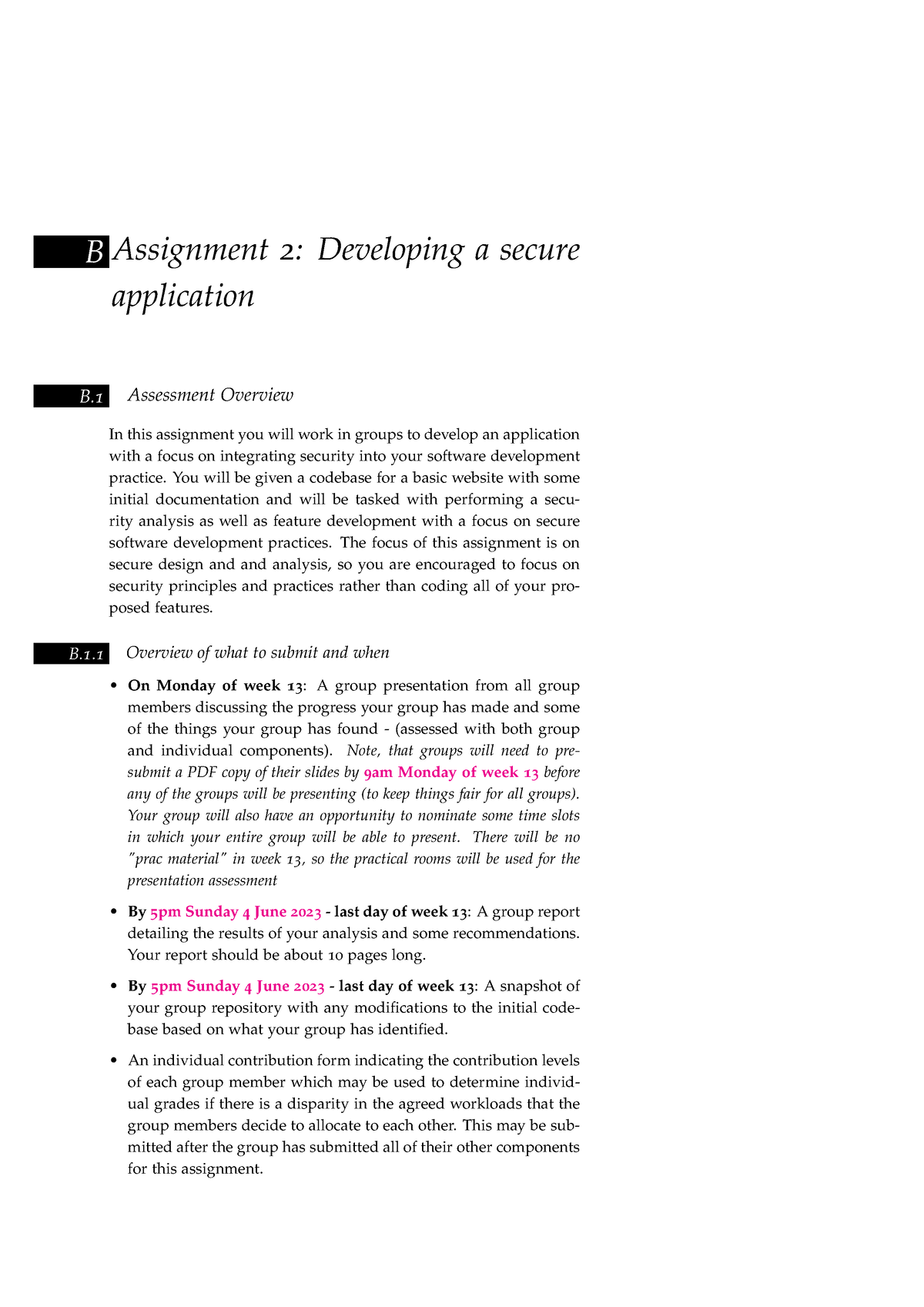 COMP3310Assignment 2Spec - B Assignment 2 : Developing A Secure ...