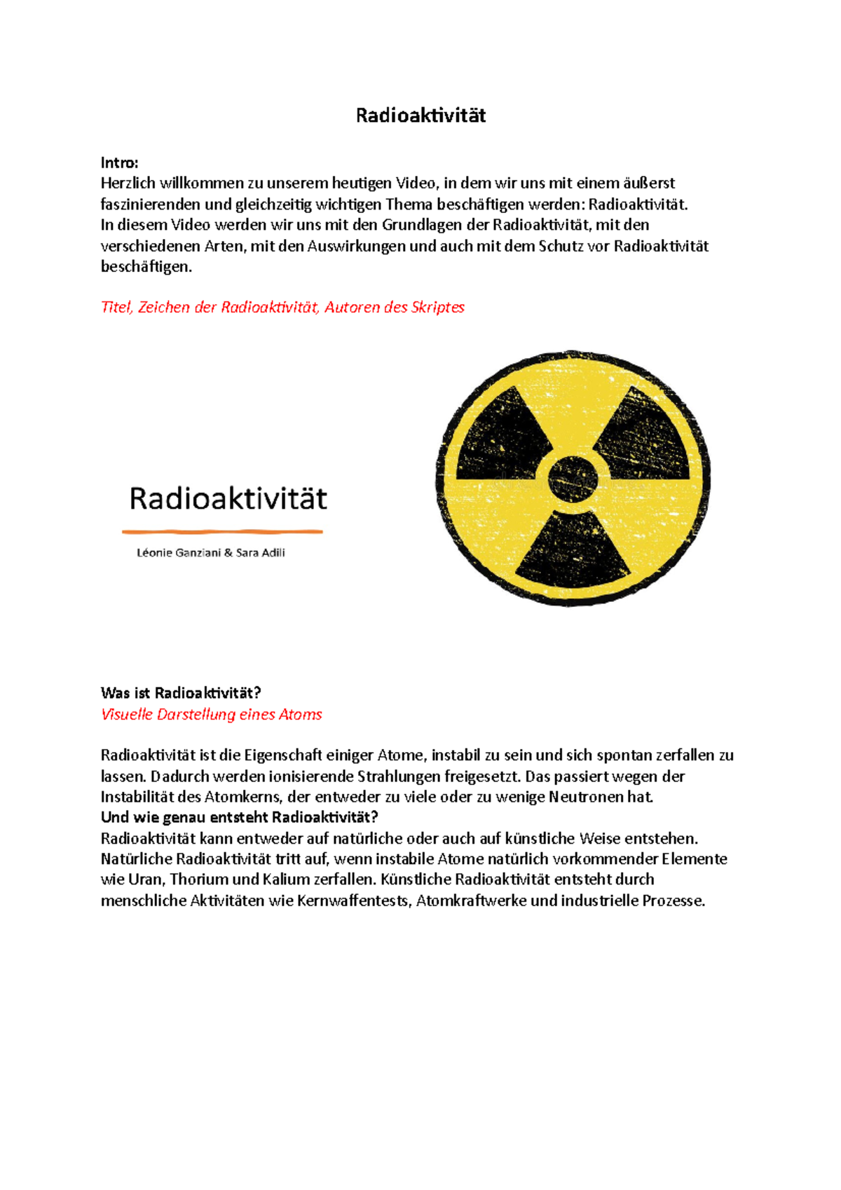 Radioaktivität - In Diesem Video Werden Wir Uns Mit Den Grundlagen Der ...