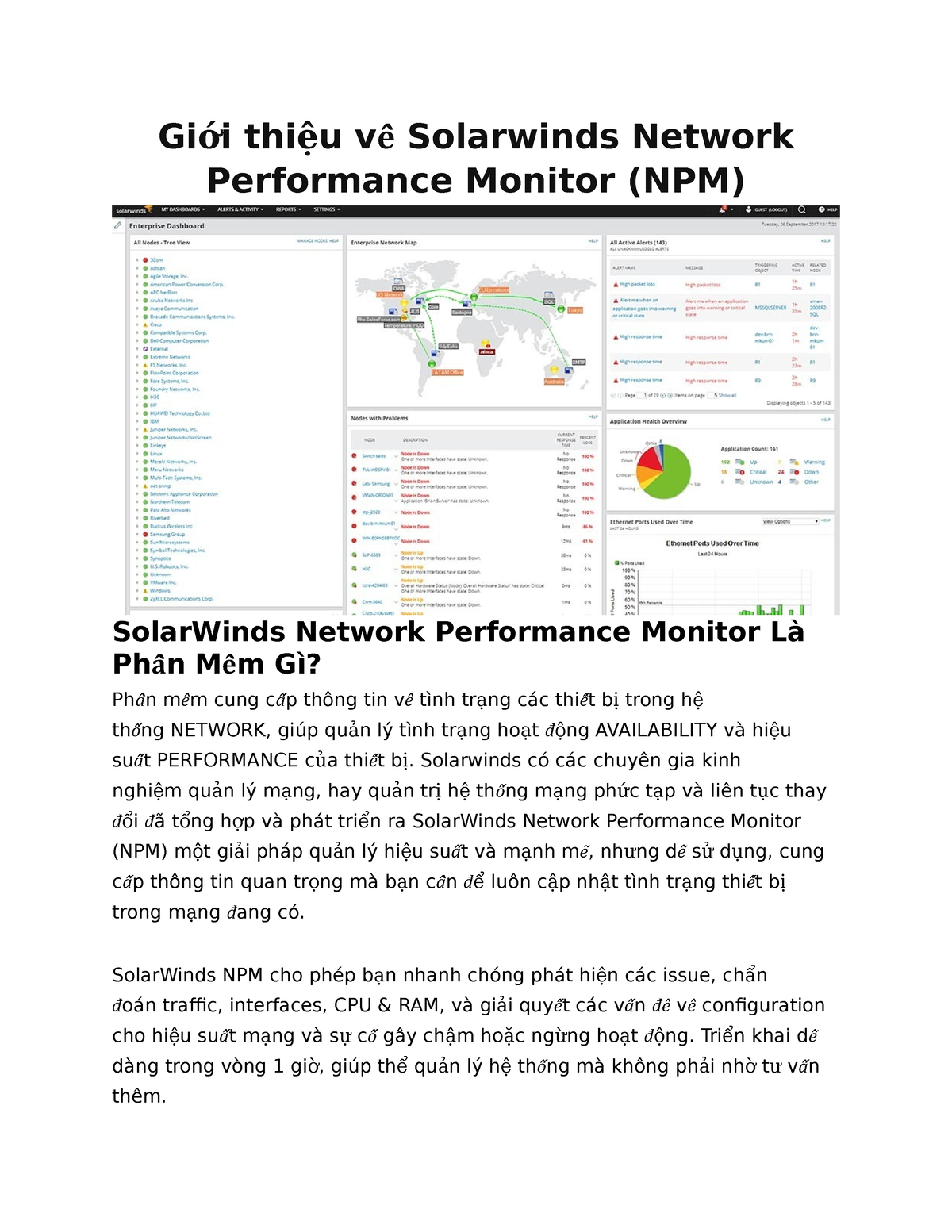 Solarwinds Network Performance Monitor - Solarwinds Có Các Chuyên Gia ...