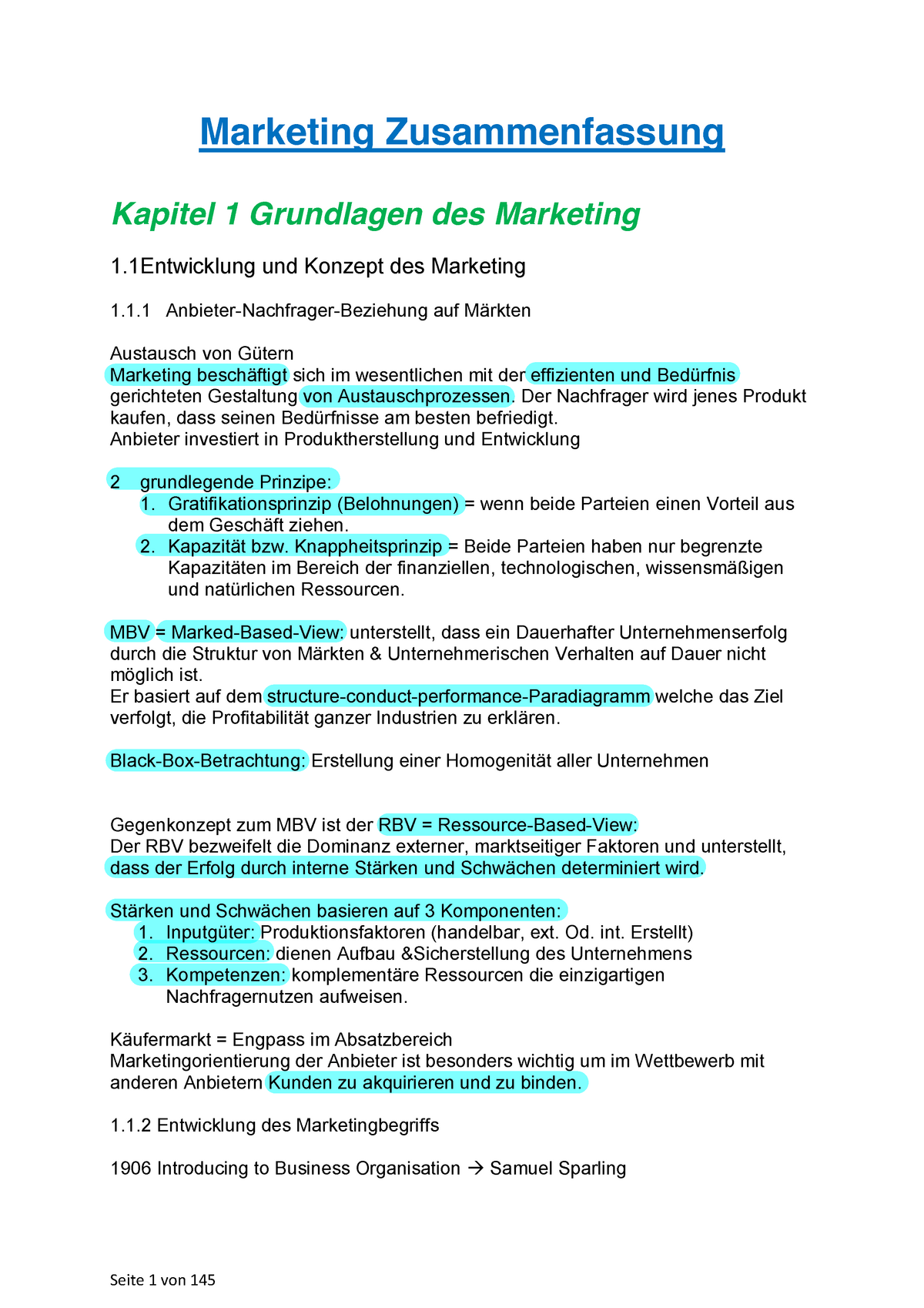 Marketing Zusammenfassung - !"#$"%&%'()% &*+ % Marketing ...