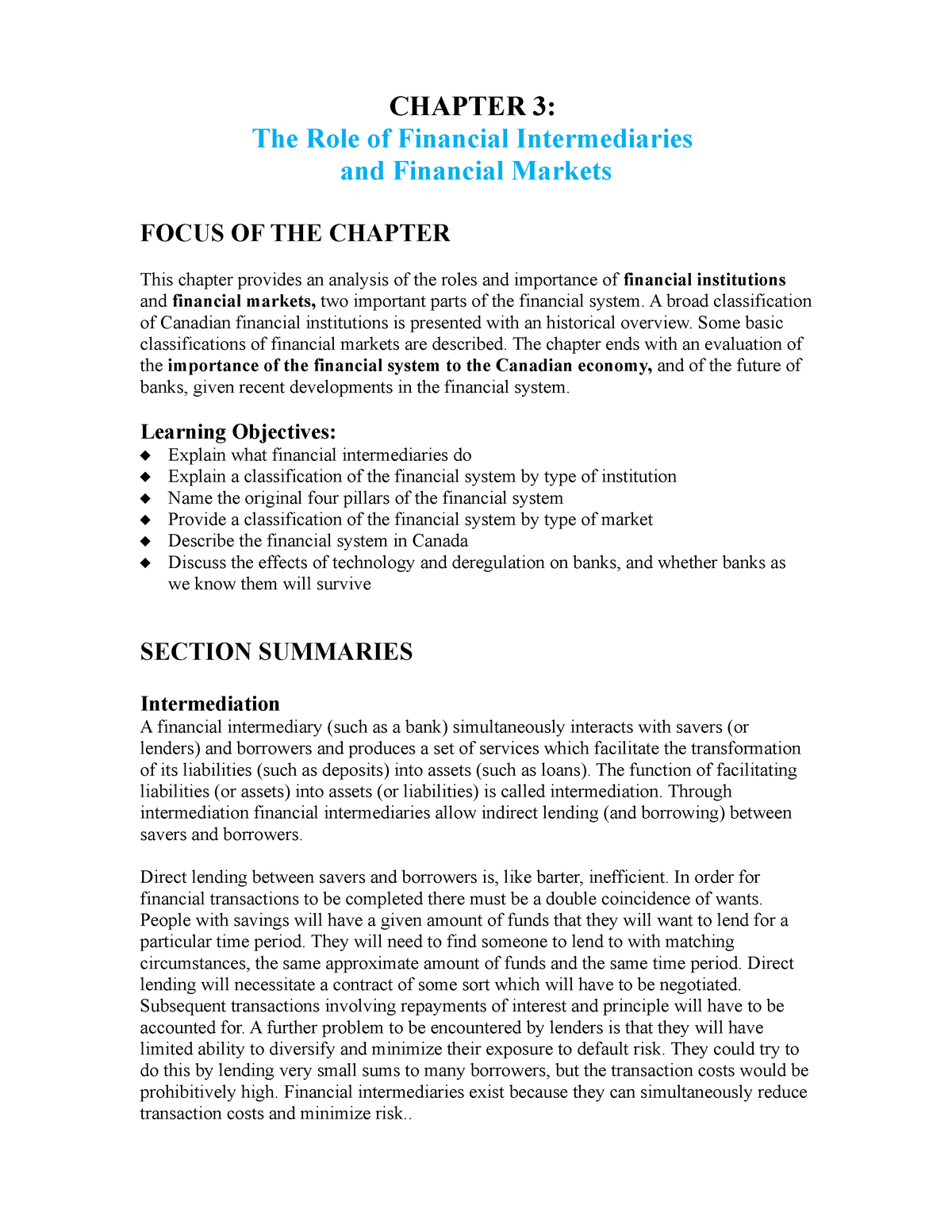 dissertation financial market