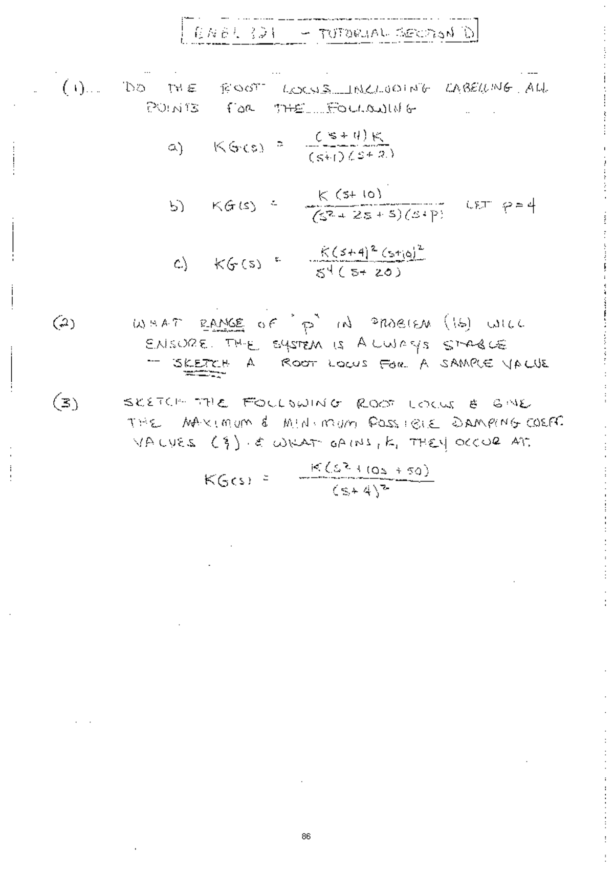 Tutorial #3 - RL questions, solutions - ENEL 321 TUTORIAL SECTION D (1 ...