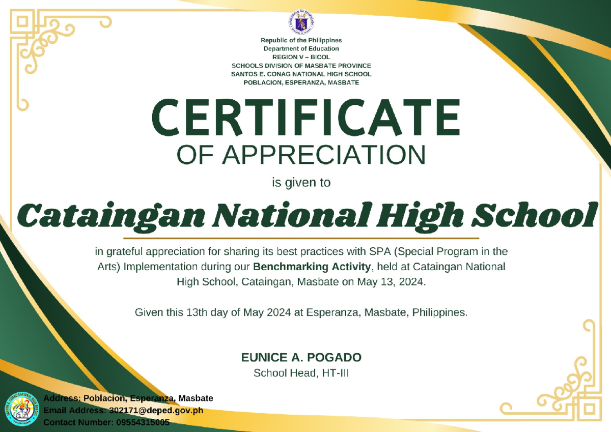 Certificate of Appreciation - tech based educ - Studocu