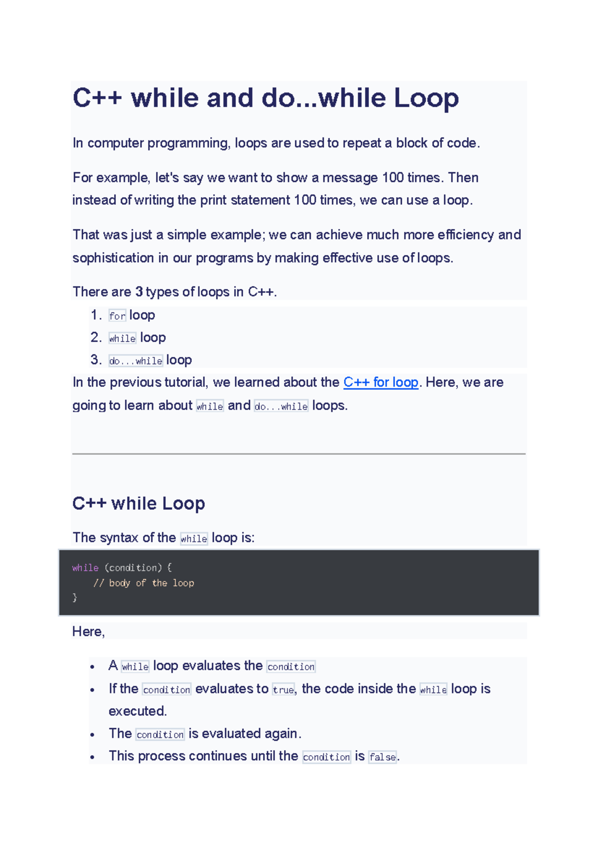 C++ LOOP2 - C++ while and do.. Loop In computer programming, loops are ...