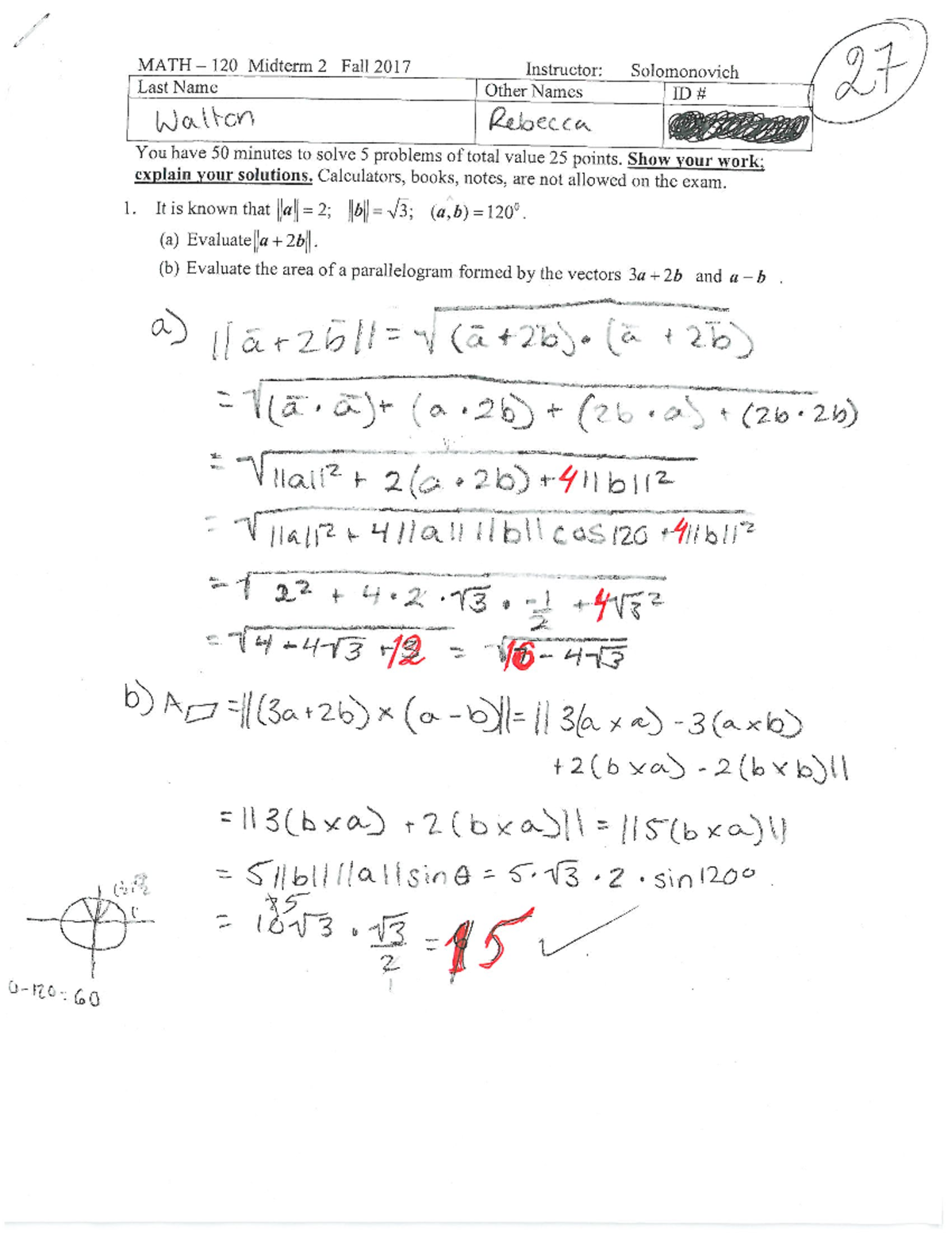 Midterm 2 Autumn 2017, answers - Math 120 - Studocu