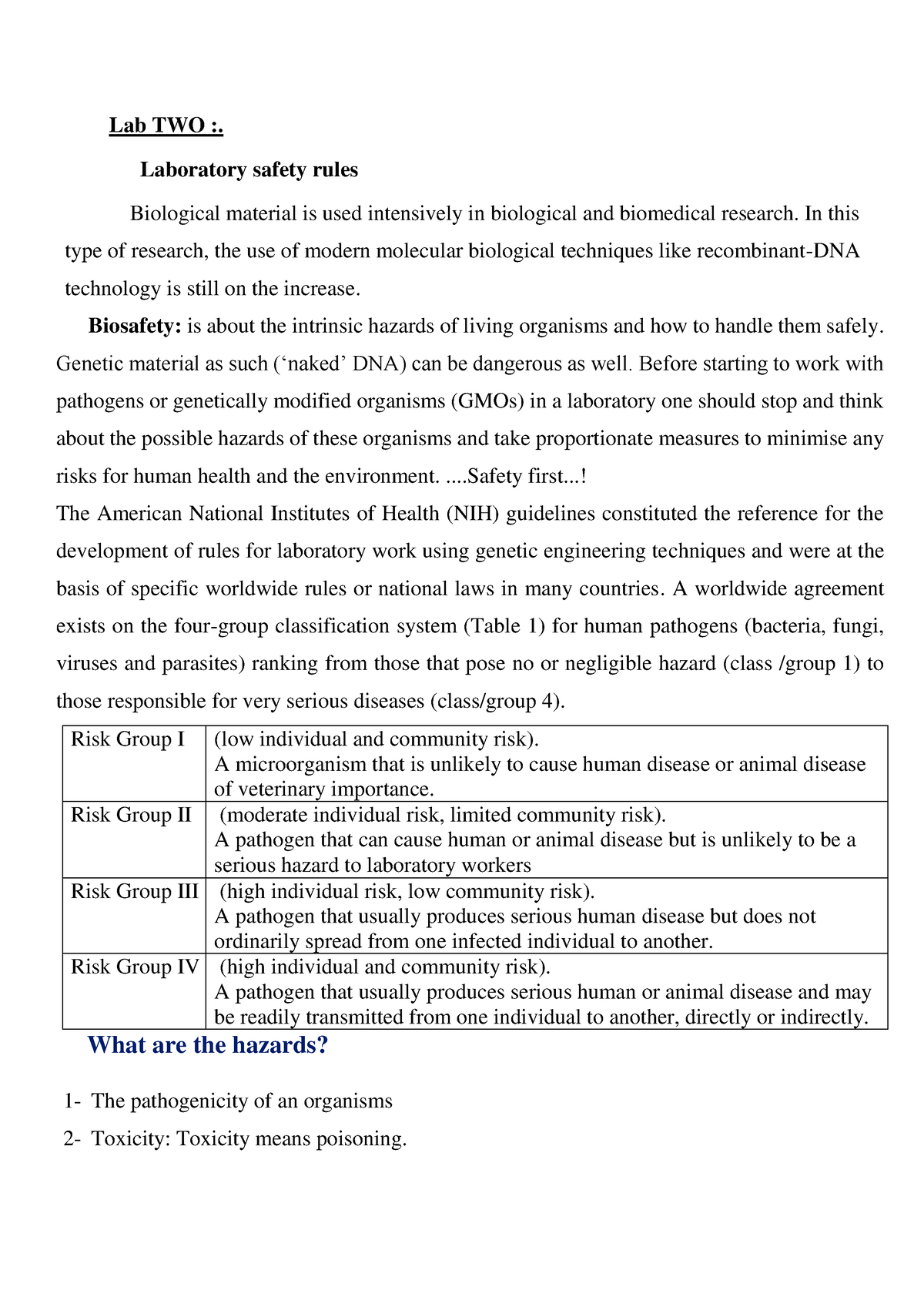 Laboratory Safety Rules Lab TWO Laboratory Safety Rules Biological   Thumb 1200 1697 