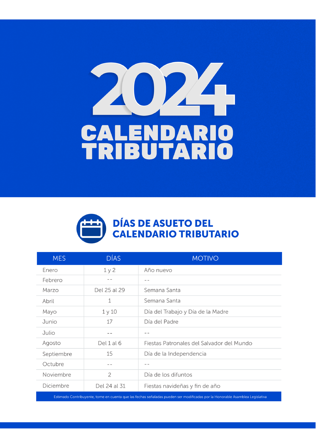 Calendario Tributario AÑO 2024 CONTABILIDAD GENERAL Studocu