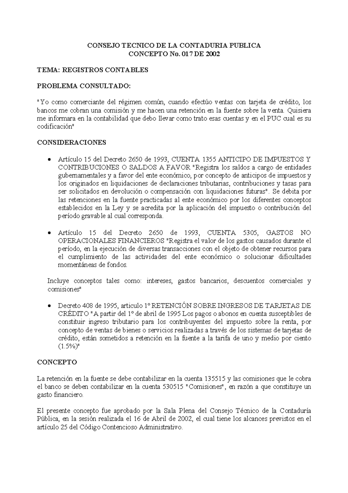 CTCP Concept 939 2002 16 - CONSEJO TECNICO DE LA CONTADURIA PUBLICA ...
