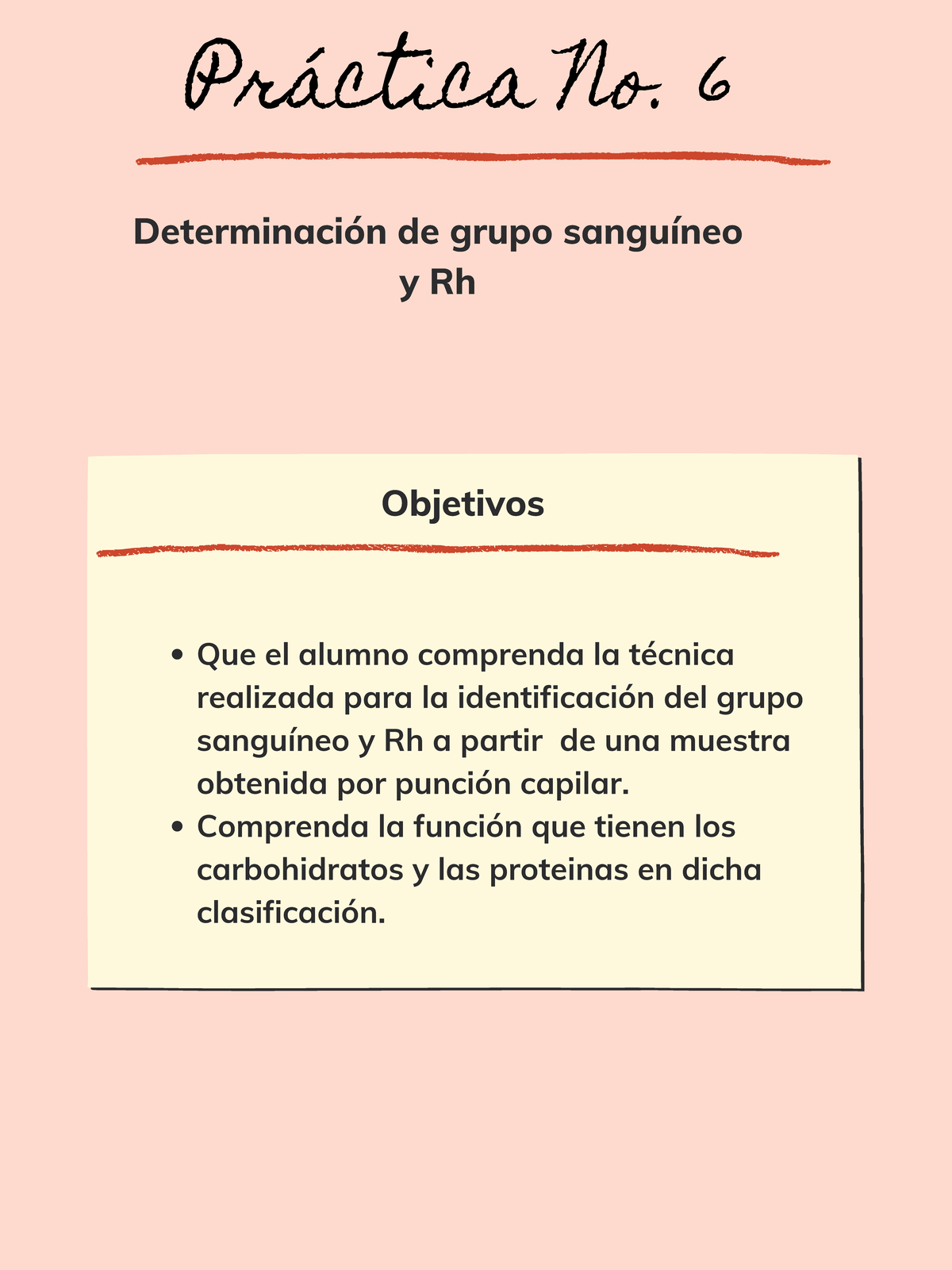 Determinaci N De Grupo Sangu Neo Y Rh Pr Ctica No Objetivos Que El Alumno Comprenda La