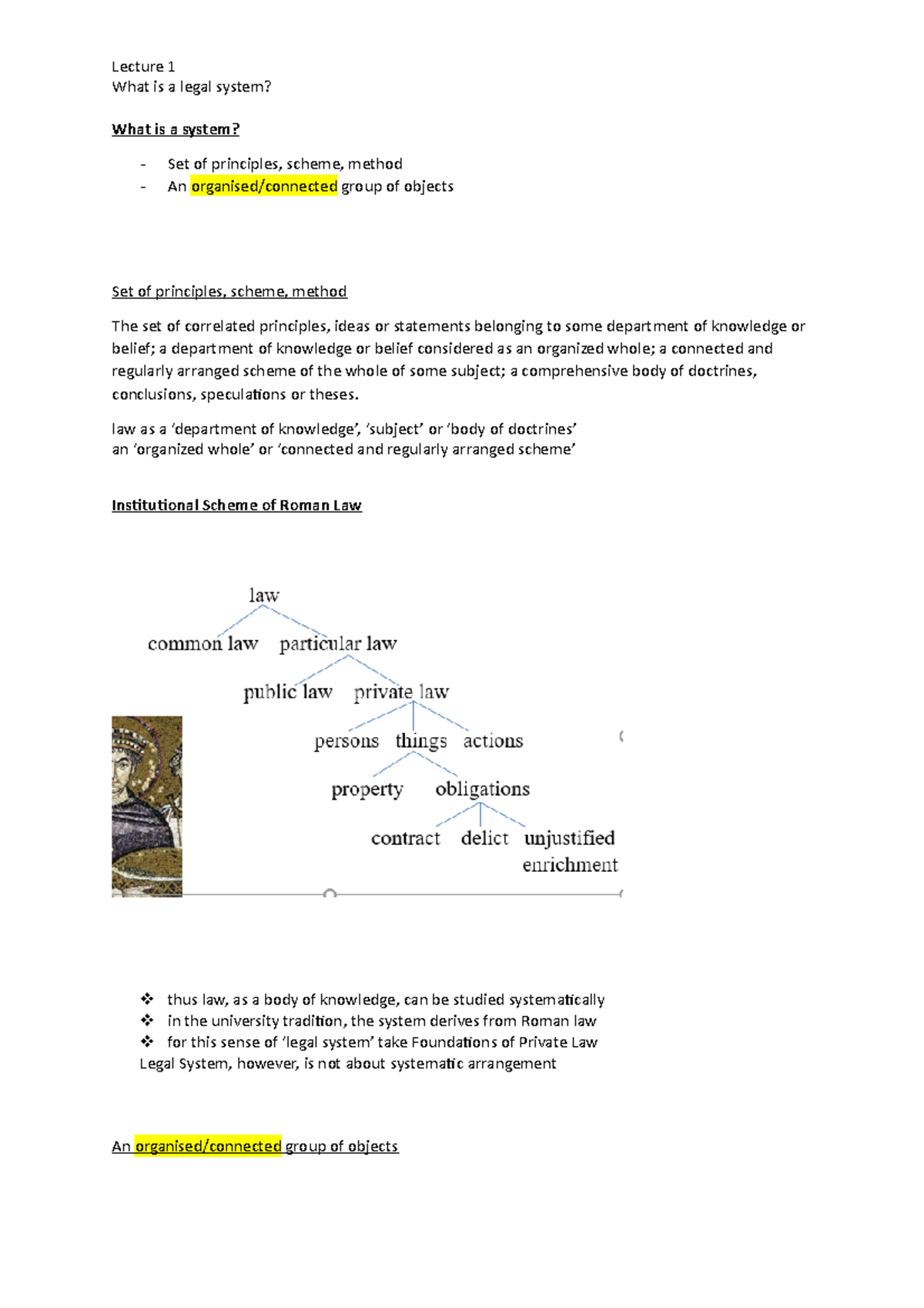 What is a legal system - Lecture notes 1 - Lecture 1 What is a legal ...