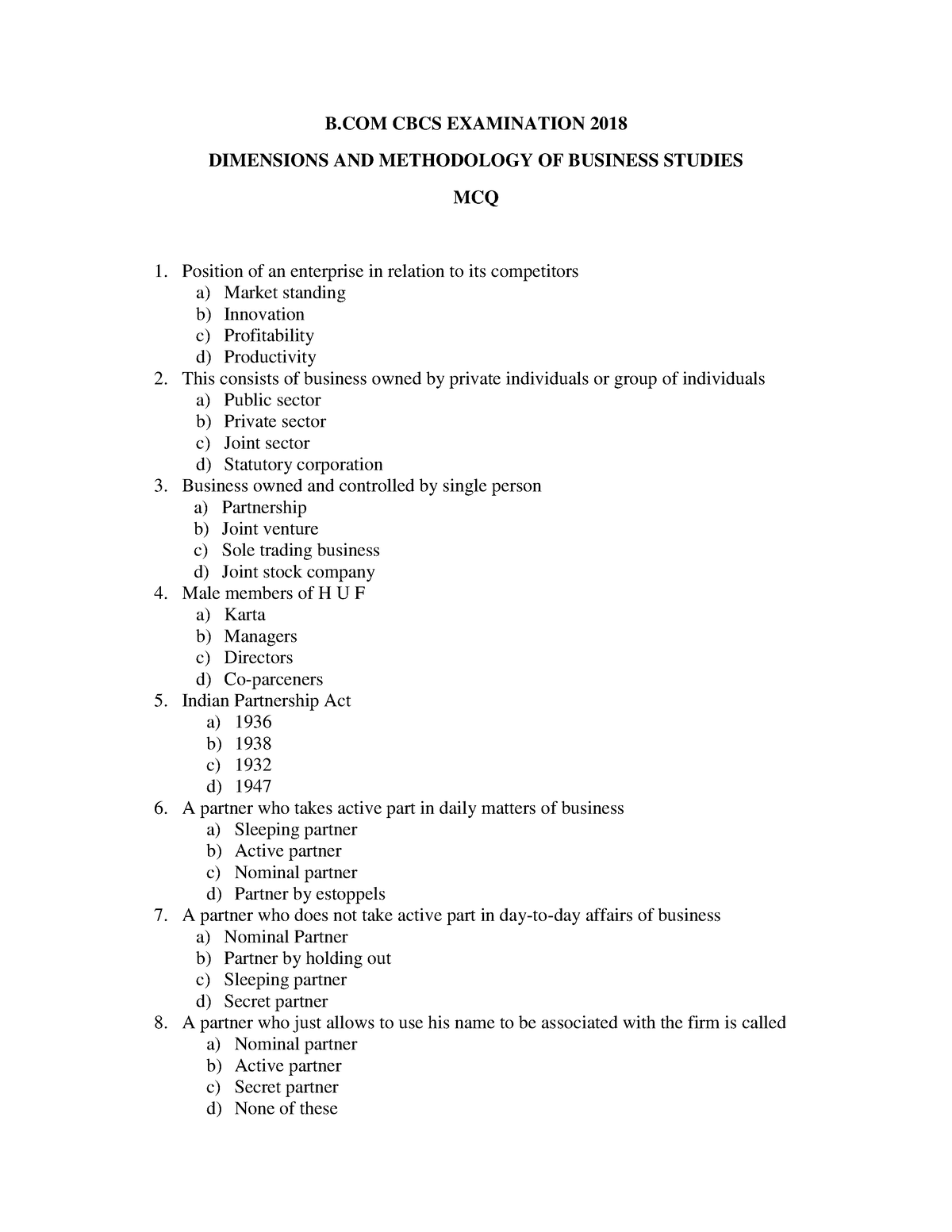 mcq-diamentions-and-methodology-of-business-studies-b-cbcs