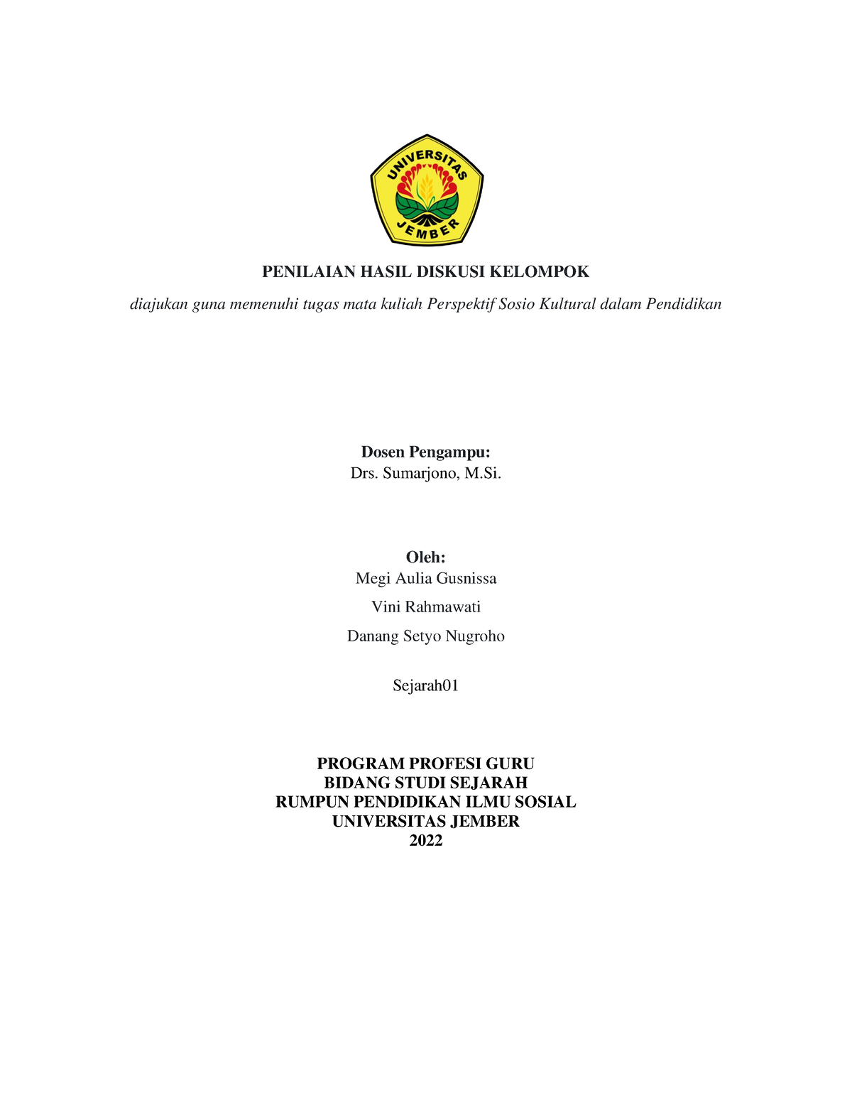 Penilaian Hasil Diskusi Kelompok - Profesi Kependidikan - PENILAIAN ...