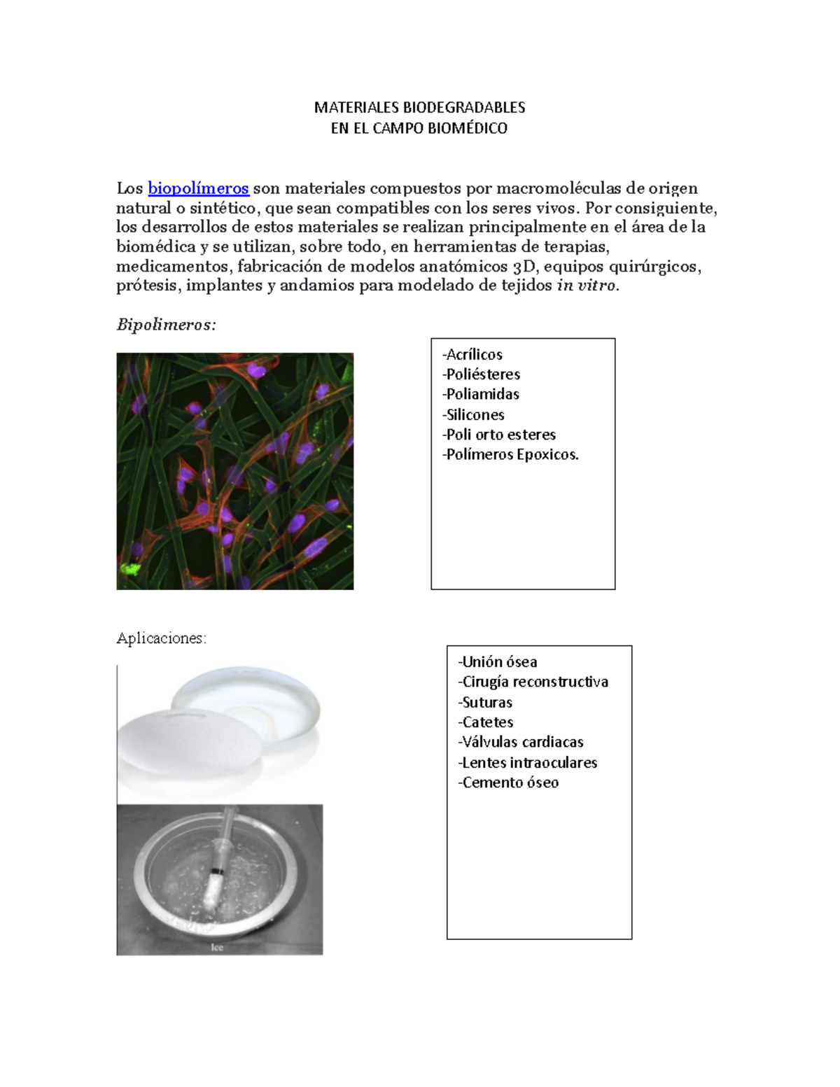 Materiales Biodegradables En Uso Biomedico - MATERIALES BIODEGRADABLES ...